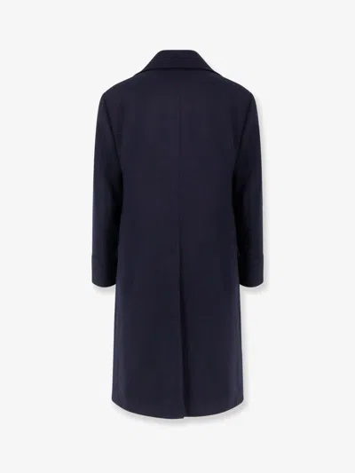 Brunello Cucinelli Martingale Double-breast Coat Men In Blue