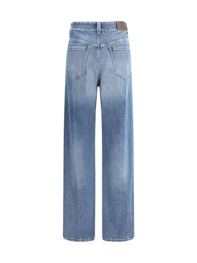 Brunello Cucinelli Women Straight Jeans In Blue
