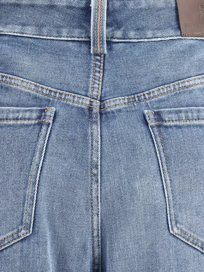 Brunello Cucinelli Women Straight Jeans In Blue
