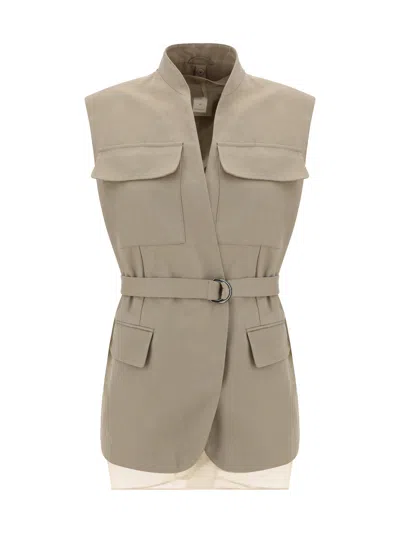 Brunello Cucinelli Women Vest In White