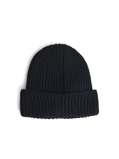 C.p. Company Cp Company Merino Wool Goggle Beanie In Black