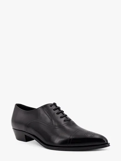 Celine Men Cadillac Oxford Leather Lace-up Shoe In Black