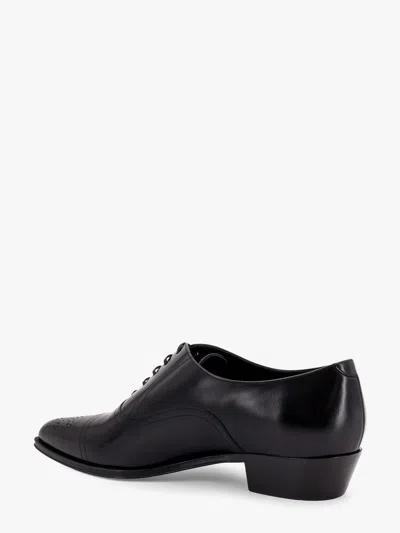 Celine Men Cadillac Oxford Leather Lace-up Shoe In Black