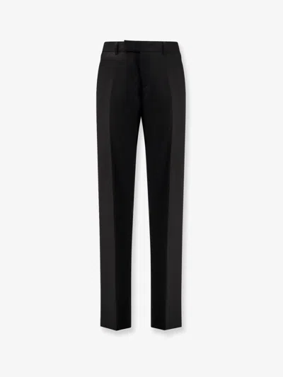 Dior Men Cashmere And Wool Trousers In Black