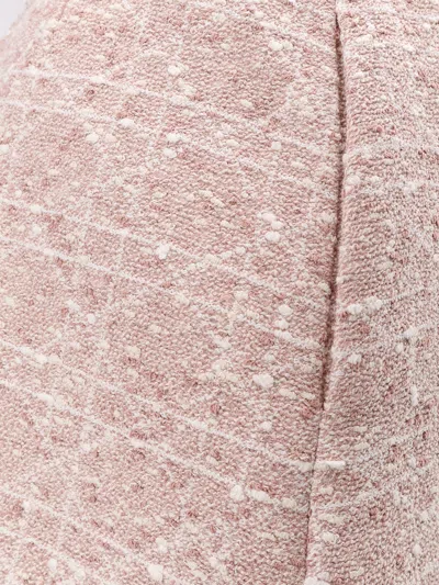 Dior Women Macrocannage Cotton Blend Tweed Mini Skirt In Neutral