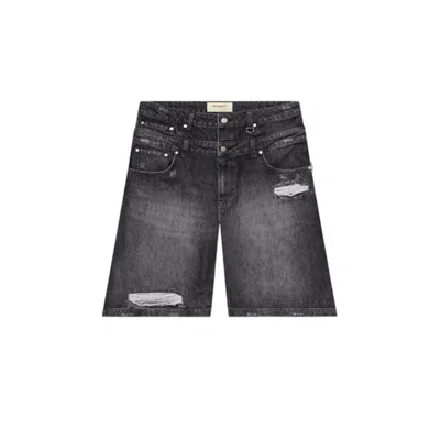 Reternity Bermuda  Layered Jorts In Black