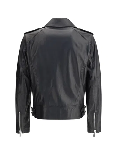 Dsquared2 Kiodo Leather Jacket In Black