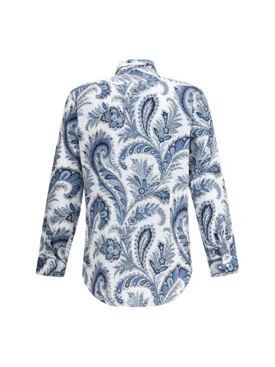 Etro Floral Paisley Button-up Shirt In Blue
