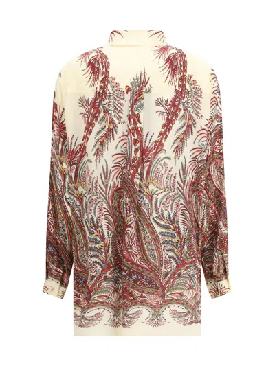Etro Paisley Print Silk Shirt With Collared Neck In Multi
