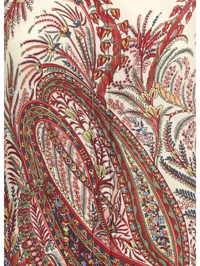 Etro Paisley Print Silk Shirt With Collared Neck In Multi