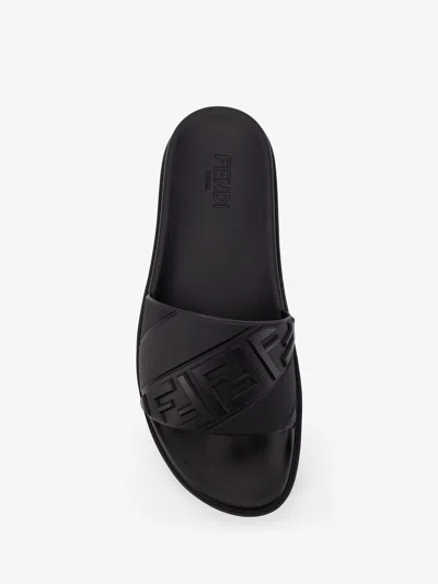 Fendi Men Ff Rubber Slides