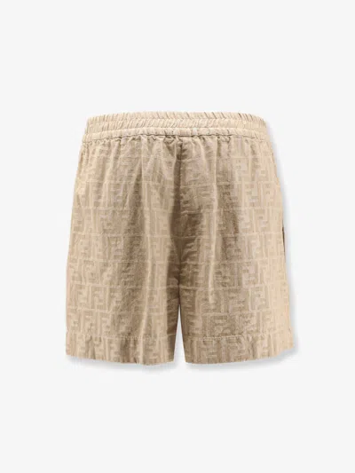 Fendi Women Ff Cotton And Linen Shorts In Multi