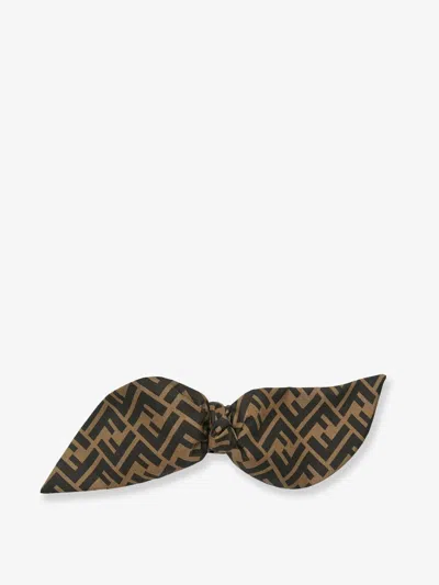 Fendi Women Silk Twill Hair Clip With Ff Motif