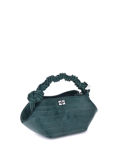 Ganni Women Bou Mini Crocodile Patent Leather Handbag