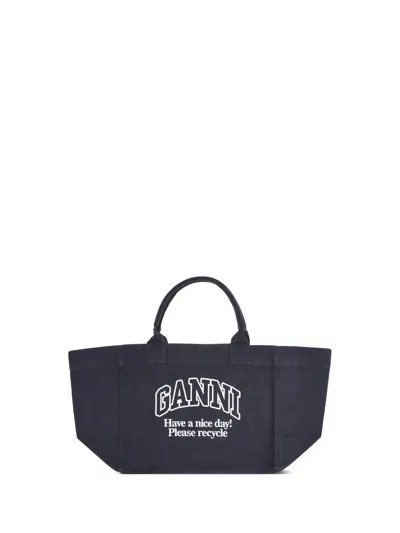 Ganni Women Xxl Canvas Tote Bag