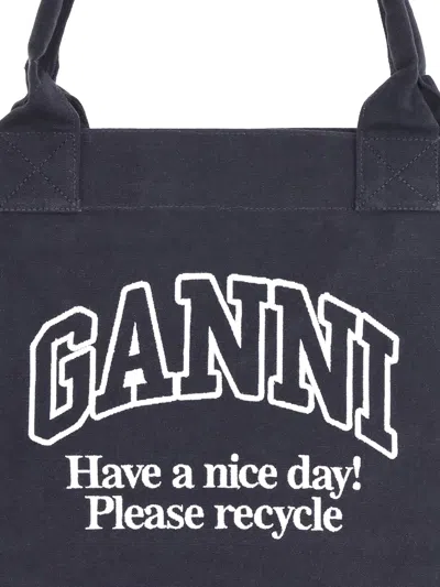 Ganni Women Xxl Canvas Tote Bag
