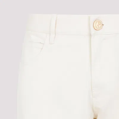 Giorgio Armani Straight-leg Trousers In Luxurious Cotton-silk Blend