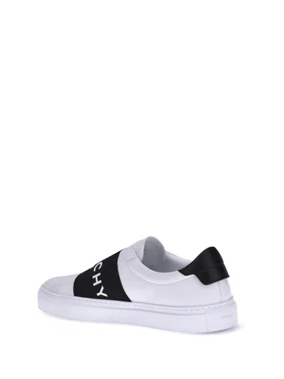 Givenchy Urban Street Sneakers In Leather With Elastic Band In White