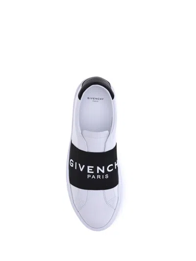 Givenchy Urban Street Sneakers In Leather With Elastic Band In White