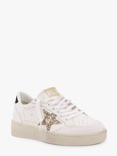 Golden Goose Deluxe Brand Women Ballstar 2 Low-top Leather Sneakers With Used Effect In White
