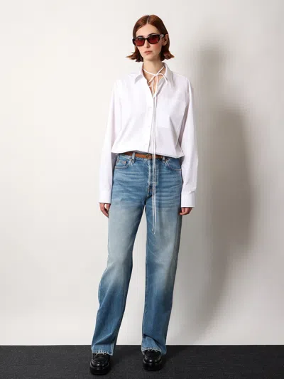 Gucci Women Boyfriend Jeans With  Rosso Ancora Tag
