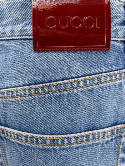 Gucci Women Boyfriend Jeans With  Rosso Ancora Tag