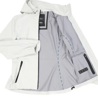 Herno White Water-repellent Rain Jacket With Non-detachable Hood