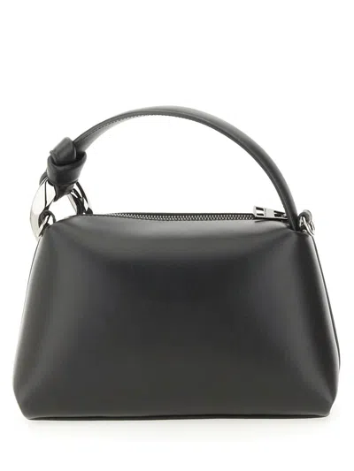 Jw Anderson Shoulder Bag With Adjustable Strap And Metal Hardware In Black