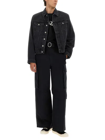 Kenzo Boke Flower Denim Jacket In Black
