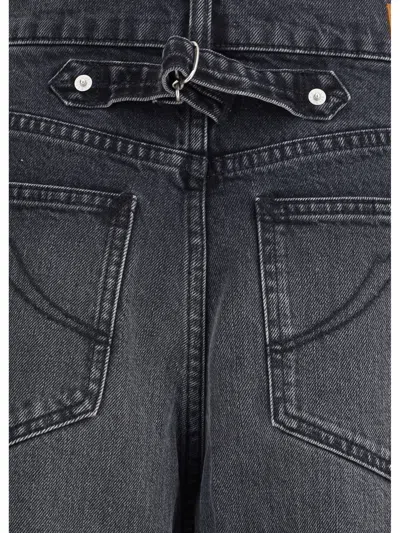 Kenzo Modern Straight Cut Denim Trousers In Gray