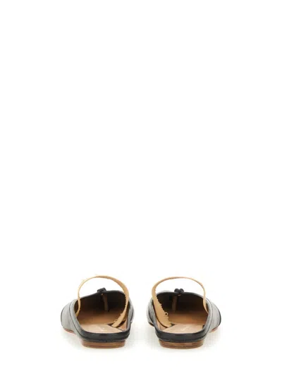 Maison Margiela Women Mule Tabi With Elastic Band In Black