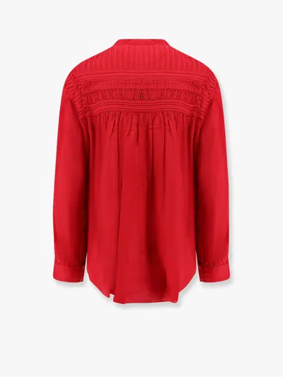 Isabel Marant Étoile Marant Etoile Women Plalia Biologic Cotton And Viscose Shirt In Red