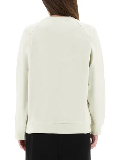 Marni White Cotton Sweatshirt With Tulip Print In White