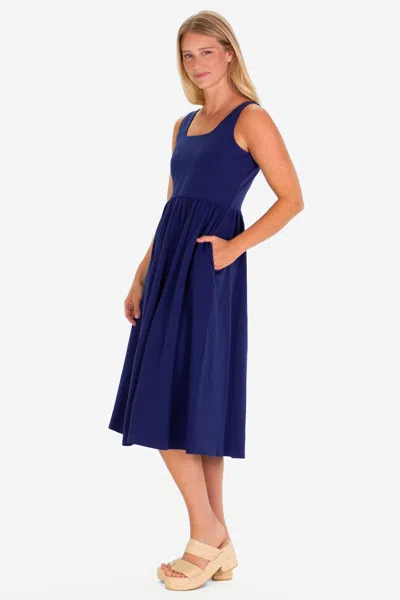 Duffield Lane The Maebelle Dress In Royal Navy
