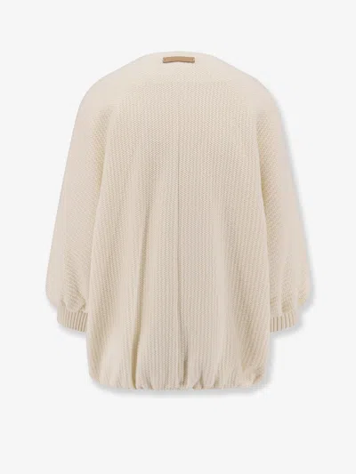 Max Mara Wool And Cashmere Knitted Jacket Jackets White