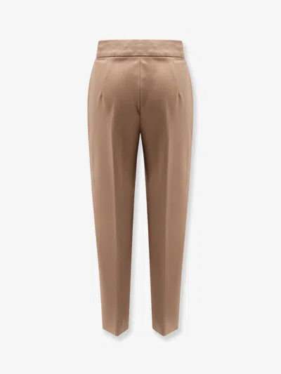 Max Mara Women Pegno Viscose Blend Trousers In Brown