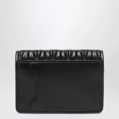Miu Miu Black Card Holder In Matelassé Nappa Women
