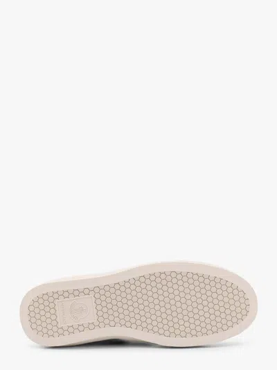Moncler Women Monaco2 Leather Sneakers With Logo Print