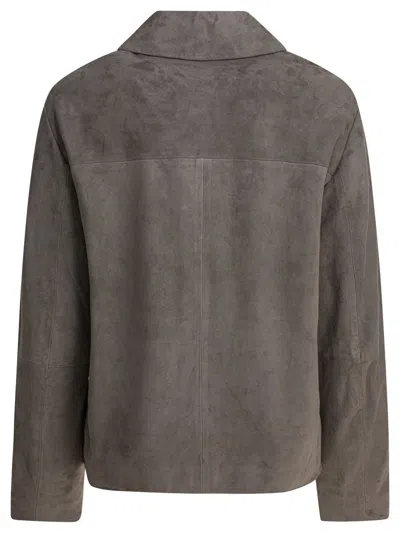 's Max Mara Collared Jackets With Chest Pocket And Long Sleeves In Gray