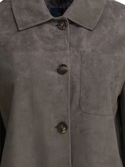 's Max Mara Collared Jackets With Chest Pocket And Long Sleeves In Gray