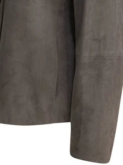 's Max Mara Collared Jackets With Chest Pocket And Long Sleeves In Gray