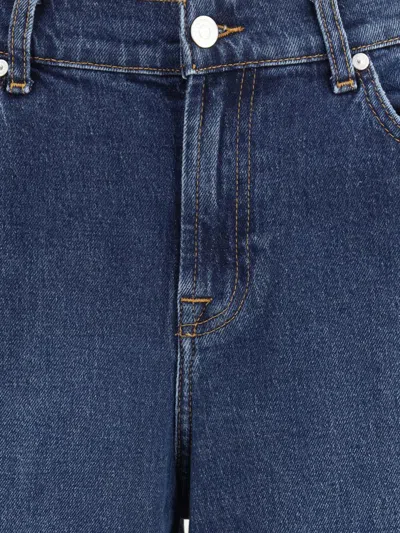7 For All Mankind Womens Radar Marie Wide-leg Stretch-denim Jeans In Blue
