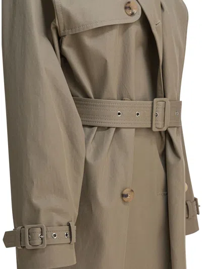 Alexander Mcqueen Trench Coat Belted At The Waist In Brown