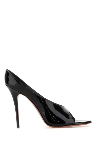 Amina Muaddi Anok Slipper 105 Patent Black 105 Mm Sm