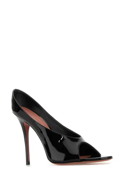 Amina Muaddi Anok Slipper 105 Patent Black 105 Mm Sm