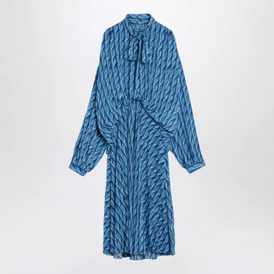 Balenciaga Midi Dress With Bow And Print