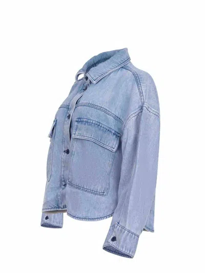Cycle Jacket Made Of Denim. In Blue