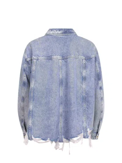 Cycle Jacket Made Of Denim. In Blue