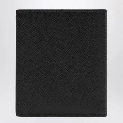 Prada Small Black Wallet In Saffiano Men