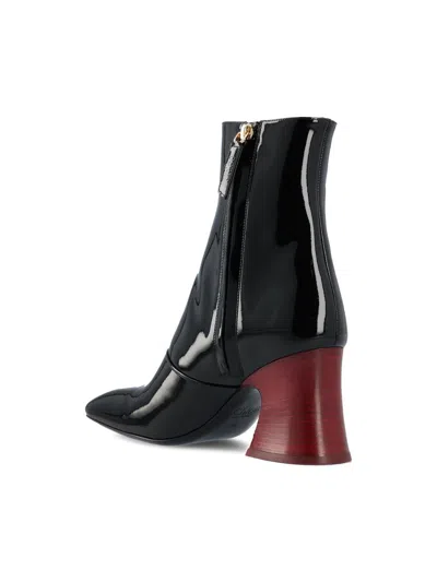Chloé Janis Ankle Boots With Glossy Calfskin In Multi